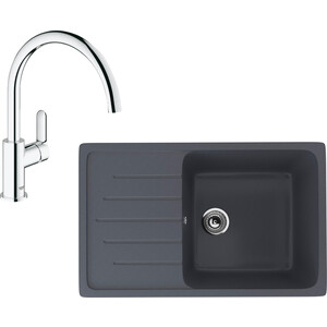 

Кухонная мойка и смеситель Ulgran U-400-343 антрацит, Grohe BauEdge 31367000, U-400-343 антрацит, Grohe BauEdge 31367000