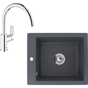 

Кухонная мойка и смеситель Ulgran U-404-343 антрацит, Grohe BauEdge 31367000, U-404-343 антрацит, Grohe BauEdge 31367000