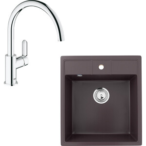 

Кухонная мойка и смеситель Ulgran U-406-345 шоколад, Grohe BauEdge 31367000, U-406-345 шоколад, Grohe BauEdge 31367000