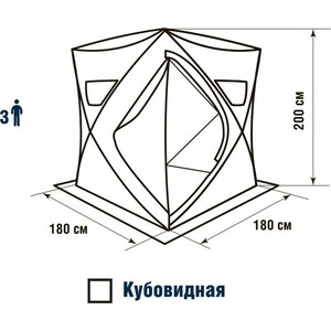 фото Зимняя палатка куб higashi camo comfort