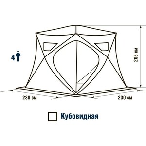 фото Зимняя палатка куб higashi pyramid pro трехслойная