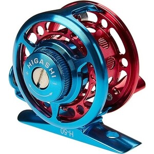 фото Катушка инерционная higashi h-50 blue/red