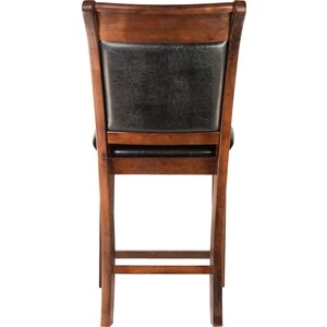 фото Стул bigarden 1602-lmb alan counter цвет сиденья черный, цвет дерева эспрессо