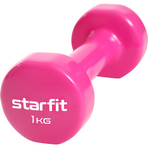 фото Гантели виниловые starfit core db-101 1 кг, розовый (пара)