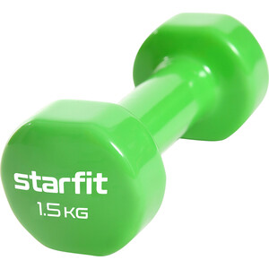 фото Гантели виниловые starfit core db-101 1,5 кг, зеленый (пара)