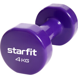 фото Гантели виниловые starfit core db-101 4 кг, фиолетовый (пара)