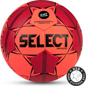 Мяч ганбольный Select MUNDO, №3, оранжевый/красный/черный, Senior