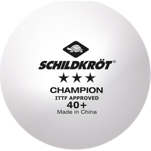 фото Мяч для настольного тенниса donic-schildkrot 3* champion ittf, белый (3 шт.)
