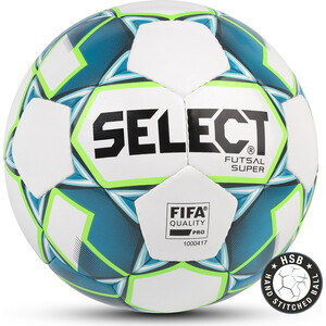 фото Мяч футзальный select futsal super fifa, №4, белый/синий/зеленый