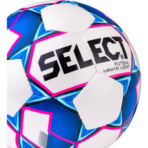 фото Мяч футзальный select futsal mimas light 852613, №4, белый/синий/розовый