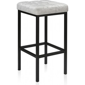Woodville Лофт кожзам серый мрамор / черный матовый стол журнальный мебелик альбано серый мрамор