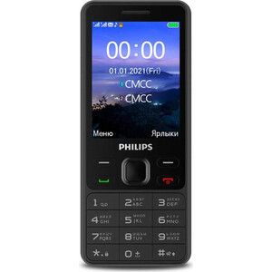Мобильный телефон Philips E185 Xenium 32Mb черный (867000176078) philips xenium e6500