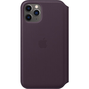 фото Чехол apple для iphone 11 pro leather folio - aubergine