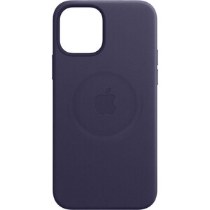 фото Чехол apple для iphone 12 leather case with magsafe - deep violet