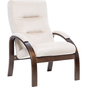 Кресло Leset Лион орех текстура, ткань V18 стул leset скай металл белый велюр бежевый т01