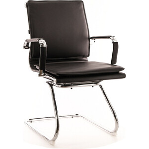 Кресло для посетителей Everprof Nerey CF экокожа черный офисное кресло everprof king m чёрное экокожа хром ролики мультиблок