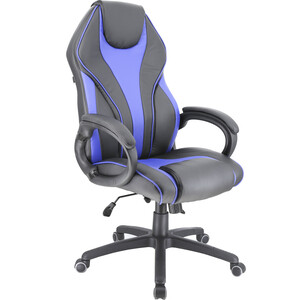 фото Геймерское кресло everprof wing экокожа синий