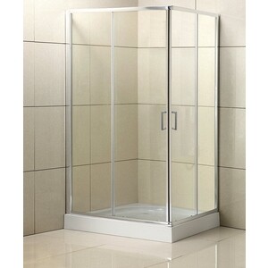 фото Душевой уголок belbagno uno 195-ah-2 120х100 прозрачный, хром (uno-195-ah-2-120/100-c-cr)