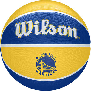 фото Мяч баскетбольный wilson nba team tribute goldern state, арт. wtb1300xbgol, р.7, резина, сине-желтый