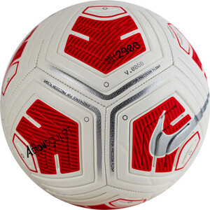 Мяч футбольный Nike Strike Team Ball арт. CU8062-100, р.5, 12 пан, ТПУ, маш.сш, бело-красный - фото 1