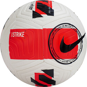 Мяч футбольный Nike Strike арт. DC2376-100, р.5, 12 пан, ТПУ, маш. сш., бело-красно-черный - фото 1