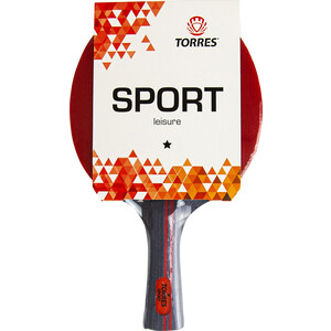 фото Ракетка для настольного тенниса torres sport 1*, арт. tt21005, для любителей, накладка 1,5 мм, конич. ручка