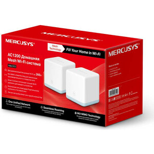 фото Бесшовный mesh роутер mercusys halo s12 (2-pack) ac1200 10/100base-tx (упак.: 2шт) (halo s12 (2-pack))