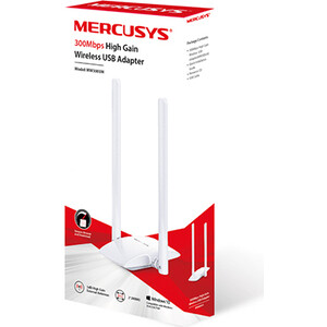 Сетевой адаптер WiFi Mercusys MW300UH N300 USB 2.0 (ант.внеш.несъем.) 2ант. (MW300UH)
