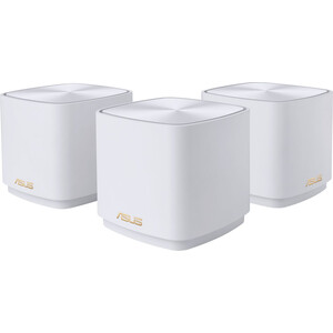 Бесшовный Mesh роутер Asus ZenWiFi AX XD4 MINI (XD4 (W-3-PK)) белый (упак.:3шт) ZenWiFi AX XD4 MINI (XD4 (W-3-PK)) белый (упак.:3шт) - фото 1