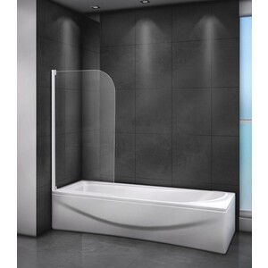 Шторка для ванны Cezares Relax V-11 80x140 прозрачная, серый (RELAX-V-1-80/140-C-Bi) шторка для ванны cezares relax v 2 80x140 прозрачная серый relax v 2 80 140 c bi