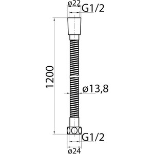 Душевой шланг Cezares 120 бронза (CZR-C-FMDC2-120-02)
