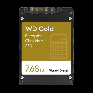 фото Ssd жесткий диск western digital pcie 7.68tb u.2 gold wds768t1d0d