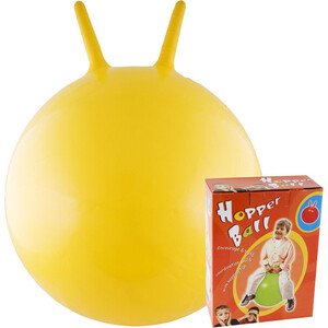 фото Мяч-попрыгун innovative стандарт, арт. 17100, желтый, с ручками, пвх, диам. 45 см