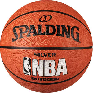 фото Мяч баскетбольный spalding nba silver series outdoor арт. 65-821z, р.3, резина, коричневый