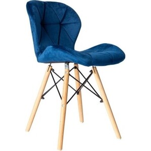 Стул La-Alta Turin в стиле Eames синий велюр стул la alta turin в стиле eames джунгли