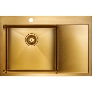 Кухонная мойка Paulmark Elde золото (PM807851-BGL) смеситель для кухни seaman barcelone с подключением фильтра золото полированое ssl 5382 sp