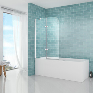 Шторка для ванны Abber Ewiges Wasser 120х140 профиль хром, стекло прозрачное (AG51120)
