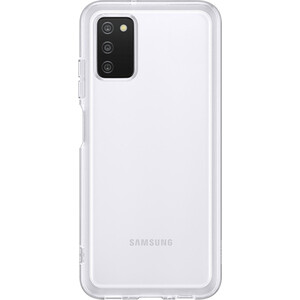 фото Чехол (клип-кейс) samsung galaxy a03s soft clear cover прозрачный (ef-qa037ttegru)