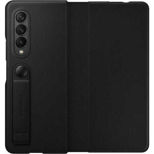 фото Чехол (клип-кейс) samsung galaxy z fold3 leather flip cover черный (ef-ff926lbegru)