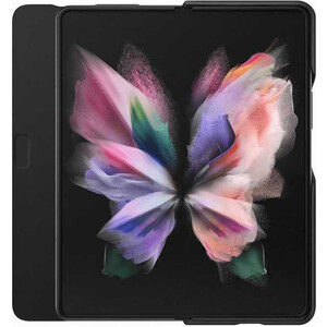 фото Чехол (клип-кейс) samsung galaxy z fold3 leather flip cover черный (ef-ff926lbegru)