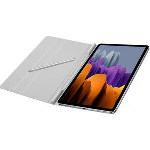 фото Чехол samsung galaxy tab s7 book cover полиуретан светло-серый (ef-bt630pjegru)