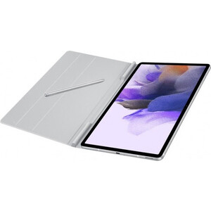 фото Чехол samsung galaxy tab s7+/fe book cover полиуретан светло-серый (ef-bt730pjegru)