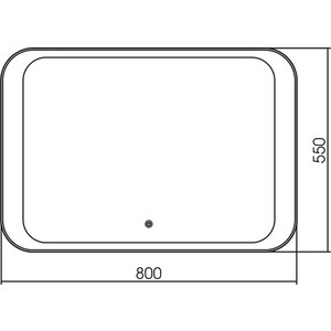 фото Зеркало grossman modern 80х55 сенсор (280550)