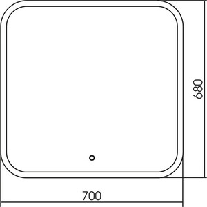 фото Зеркало grossman comfort 70х70 сенсор (670680)