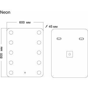 фото Зеркало grossman neon 60х80 led сенсор (146080)