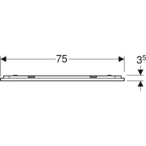 фото Зеркало geberit option plus 75 с подсветкой (501.072.00.1)