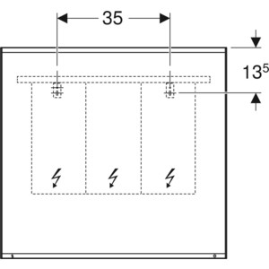 фото Зеркало geberit option plus 75 с подсветкой (501.072.00.1)