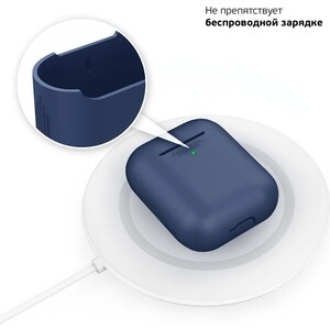 фото Чехол для наушников deppa для airpods, синий.