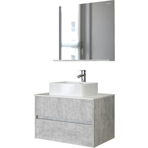 фото Мебель для ванной grossman эдванс 80х50 gr-3016, цемент светлый