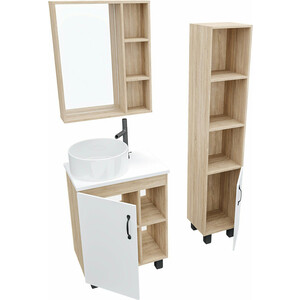 Мебель для ванной Grossman Флай 60х40 GR-3019, белый/дуб сонома